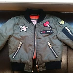 Green toddler bomber jacket